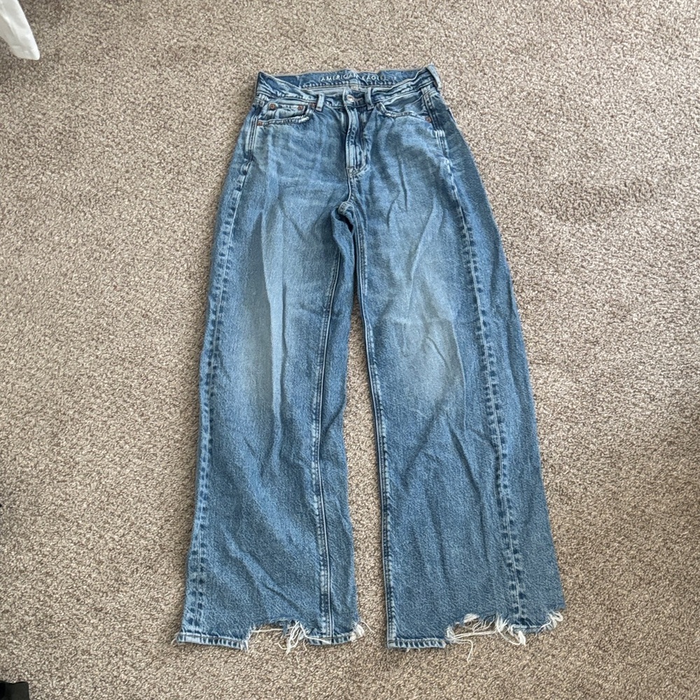 American Eagle Outfitters Blue Wide Leg Jeans